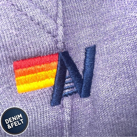 Aviator Nation Unisex VINTAGE LOGO RELAXED PULLOVER HOODIE - FADED GRAPE | NEW💜 - Picture 8 of 16